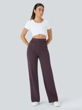 HALARA DayStretch High Waisted Pockets Straight Leg Casual Pants Size Small